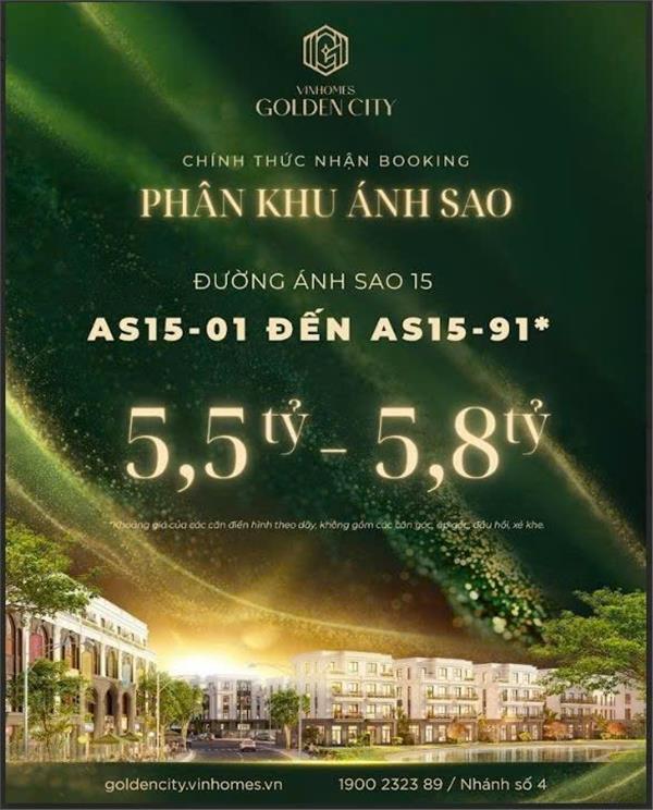 Bán Liền Kề Phân Khu Ánh Sao – Vinhomes Dương Kinh, Hải Phòng<br>. Diện tích 63m2, Giá chỉ từ 5,5 tỷ - Ảnh chính